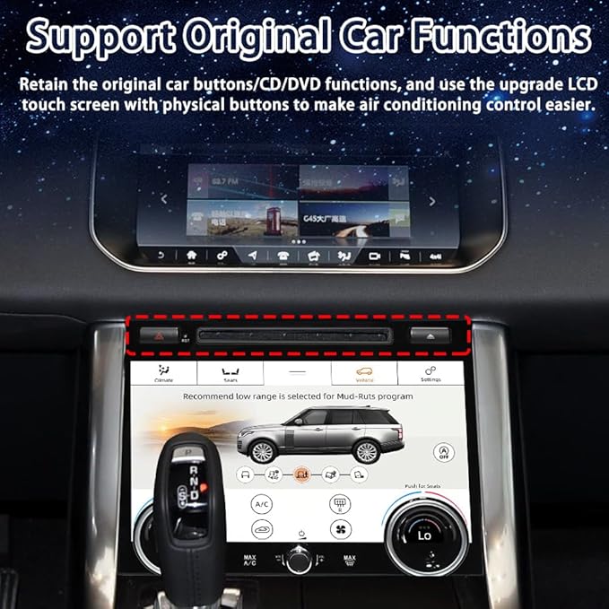 for 2013 2014 2015 2016 2017 Land Range Rover Sport L494 Car Climate Control Upgrade LCD Touch Screen AC Panel Control Air Conditioning Dashboard Seat heating Android Voice HVAC (L494 climate control) - Image 4