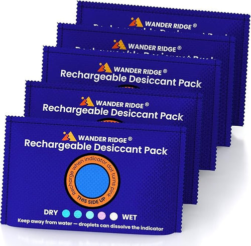 100g Rechargeable Desiccant Packs – Reusable Silica Gel Moisture Absorber, Car Dehumidifier Moisture Absorber with Humidity Indicator, Desiccant Packs for Storage, Closet & Gun Safe [5 Pack] by Unknown