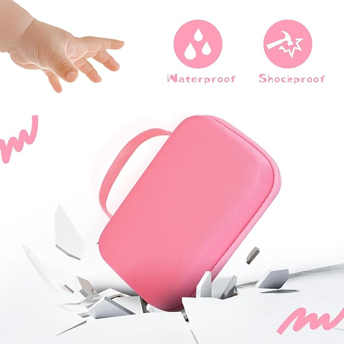 Case Compatible with 3Doodler Start+ Essentials for 3D Pen Set for Kids, Carrying Holder Fit for Printing Pens, Storage Organizer for Printing Filament Refill, Micro-USB Charger (3D-02-Pink) - Image 4