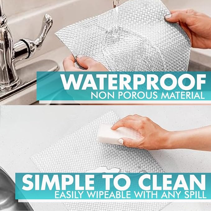 Shelf Liner, Drawer Liner & Kitchen Cabinet Liner – Thick Waterproof Rubber Refrigerator Liners, Fridge Mat, Wire Shelf Cover for Dresser, Pantry, Bathroom, Closet & Toolbox - Image 2