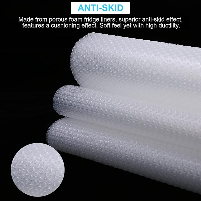8 PCS Refrigerator Mats, EVA Refrigerator Liners for Shelves Washable Can Be Cut Fridge Shelf Liner Waterproof Fridge Pads Mat Drawer Table Placemats (Clear) - Image 3