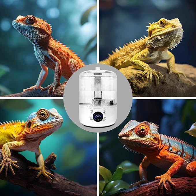 Reptile Humidifier Fogger - 4L Reptile Fogger with Humidity Control Sensor, Timer & 3 Adjustable Mist Levels, Touch & Remote Control, Reptile Mister for Reptiles Amphibians Snake Herps - Image 8