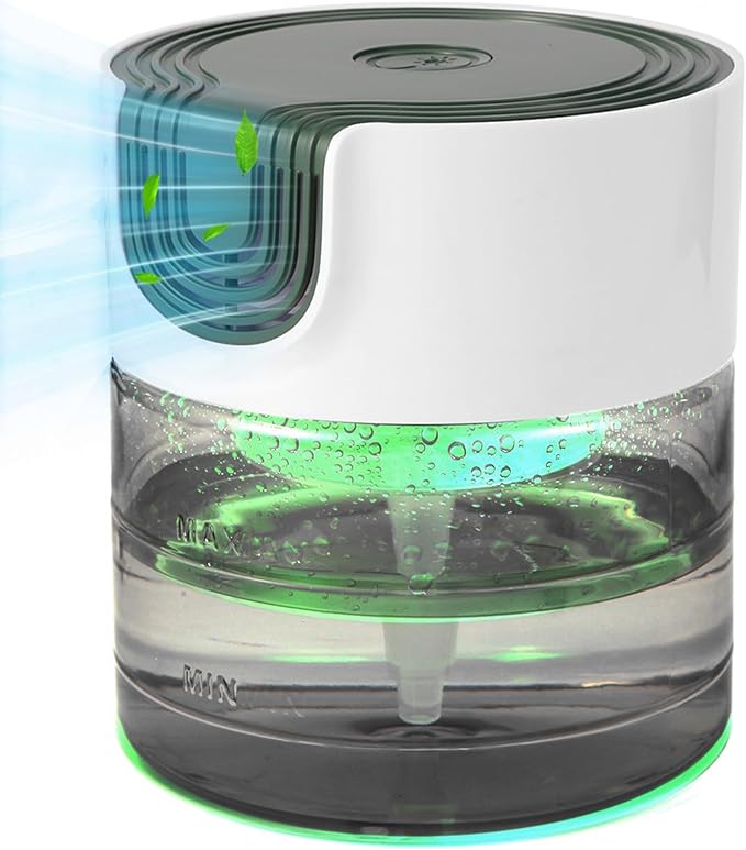 Water Air Purifiers for Home, Quiet Variable Speed Water Based Air Purifier with 7 Color Night Light, Air Washer Humidifier for Home, Bedroom, Office, Pet Odors by Unknown