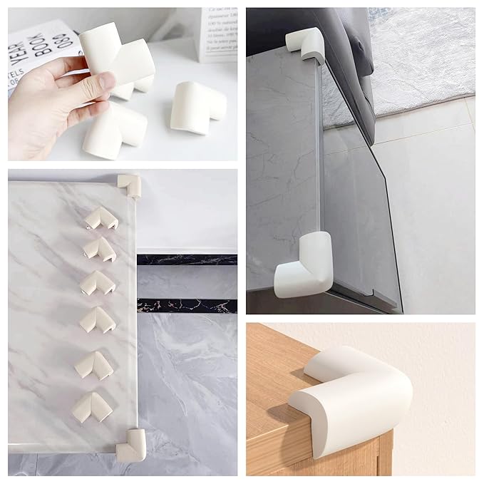 M2cbridge L Shape Extra Thick Furniture Table Edge Protectors Foam (8 Corners(White)) - Image 4