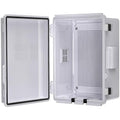ABS Electrical Junction Box, Ventilated Design, Cable Grommets, IP65 Waterproof Enclosure, Indoor/Outdoor Use with Mounting Panel. (Clear Cover, 8.7"x6.7"x4.3") by ANIMACYN