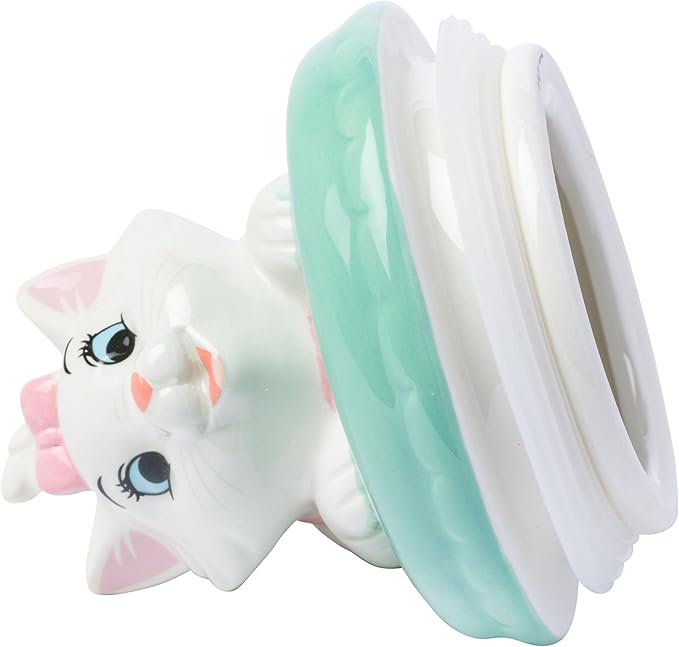 Silver Buffalo Disney The Aristocats Small Sculpted Ceramic Snack Jar Featuring Marie, 4” x 4.85” x 7.3” - Image 6