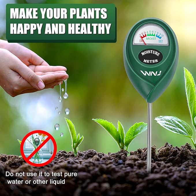 WNJ 2 Pack Soil Moisture Meter, Plant Water Monitor, Lawn Moisture Meter，Soil Hygrometer Sensor for Gardening, Farming, Indoor and Outdoor Plants - Image 8
