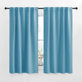 NICETOWN Blackout Window Curtains for Camper - (Teal Blue Color) 34x48 Inch, 2 Panels Set, Thermal Insulated Room Darkening Blackout Drapes/Draperies with Rod Pocket & Back Tab for Loft by NICETOWN