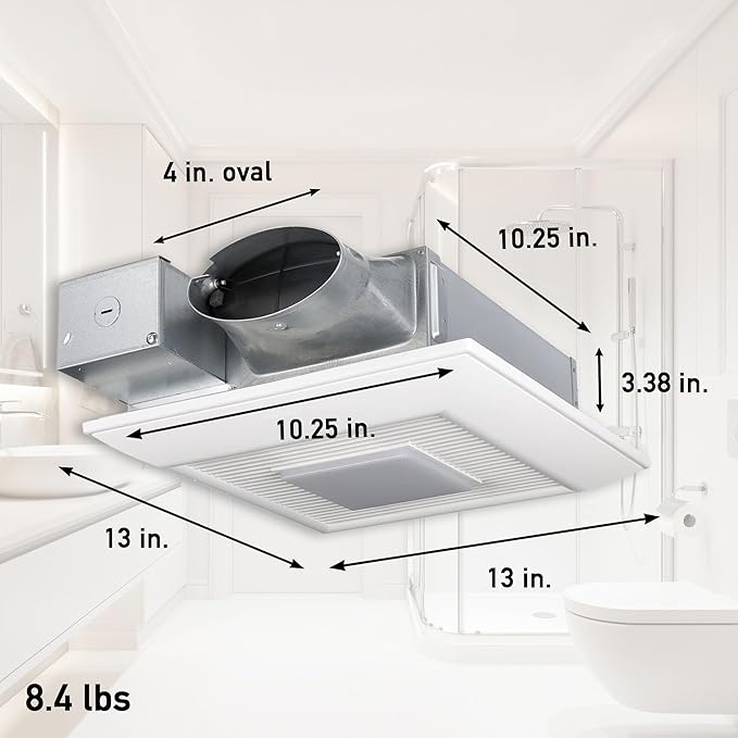 Panasonic FV-0510VSCL1 WhisperValue Multi-Flow Bathroom Fan, White - Image 2
