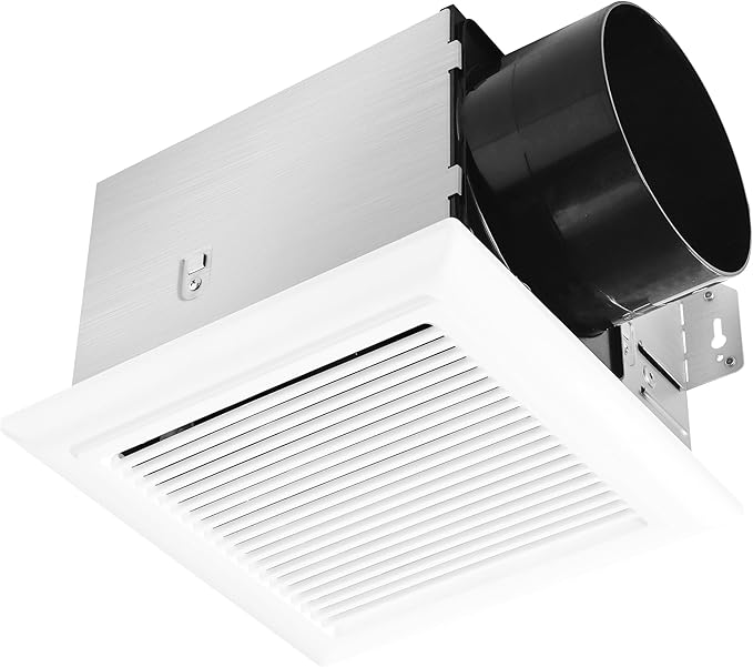 Bathroom Exhaust Fan 160 CFM 1.0 Sone, 6 Inch Duct, Quiet Energy Saving Ventilation Fan with Humidity sensors, Easy to Install, No Attic Access Ceiling Mounted, White, ETL Certified by Unknown