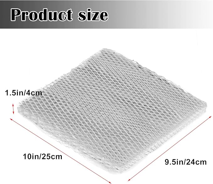 HIFROM 2Pack Replacement Humidifier Wick Filters, Water Panel Filter Compatible with Honeywell HE100 HE150 HE220 Aprilaire 110 220 500 550 Lennox WB2-12 WB3-12 WB3-12A Humidifier - Image 4