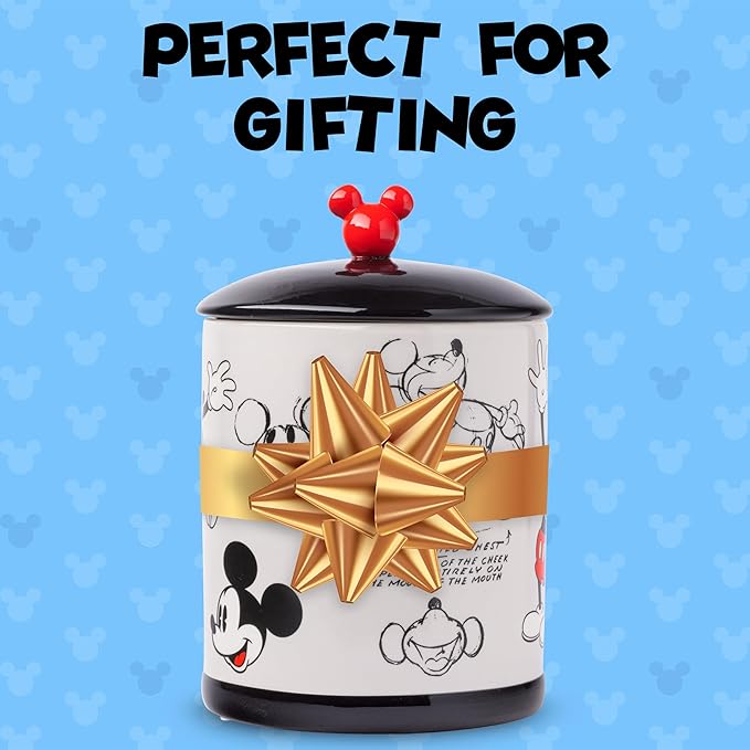 Silver Buffalo Disney Vintage Mickey Mouse Sketches Ceramic Cookie Snack Jar (Large) - Image 7