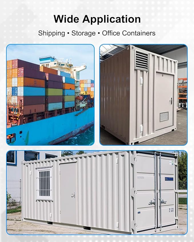 4Pcs Container Air Vent Kit – Heavy Duty Cross Flow Ventilation Cover with Seal Strip, ABS Plastic, Corrosion-Resistant Shipping Container Accessories, Easy Installation - Image 7