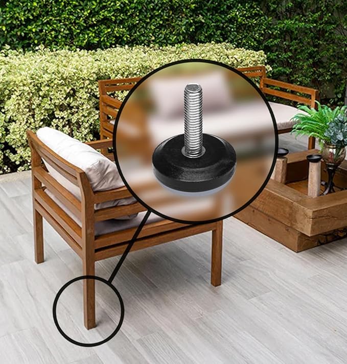 Slipstick Gorilla Outdoor Adjustable Furniture Levelers (8 Pack) Weatherproof Screw in Leg Glides for Chairs, Tables, and Outdoor Furniture Feet, 1-1/8 Inch Slider Glide, M8 Thread - Image 3