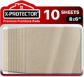 Felt Furniture Pads X-PROTECTOR 10 PCS - Premium 8” x 6” x 1/5” Heavy Duty Beige Felt Sheets! Cut Large Furniture Pads to The Size You Need - The Best Felt Floor Protectors for Any Hard Floor! by X-Protector