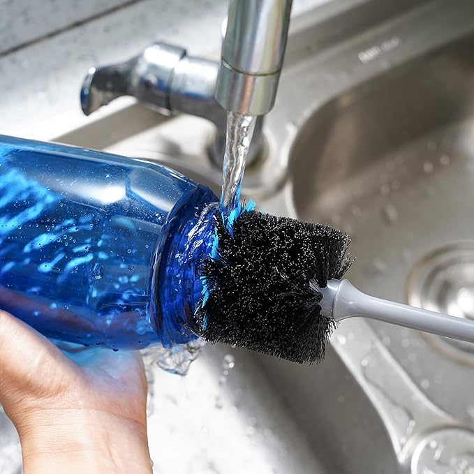 Water Bottle Cleaning Brush, Long Handle Flexible Scrub Brush for Water Bottles, Glasswares, Mugs, Flasks, Tumblers, Vases, and Kitchen Sink, 2 Pack - Image 8