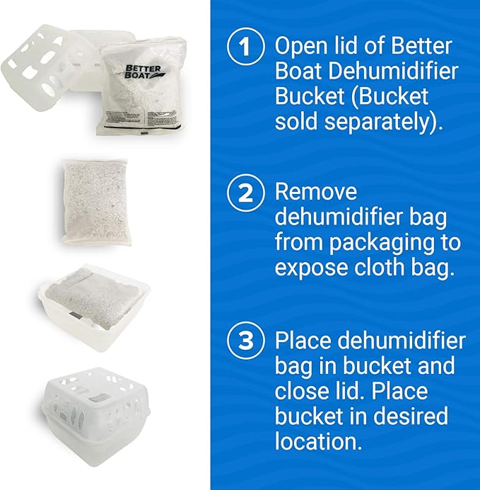 4 Pack Moisture Absorber Refill Bags, Unscented and Fragrance-Free Pellet Packs, Dehumidifier Refills for Buckets, Ideal for Eliminating Odors and Damp Air in Basement, Closet, Home, RV, and Boating - Image 5