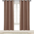 NICETOWN Blackout Curtain Blind for Bedroom, Single Panel, W34 x L72 inches, Cappuccino, Thermal Insulated Grommet Blackout Room Darkening Drape/Drapery by NICETOWN