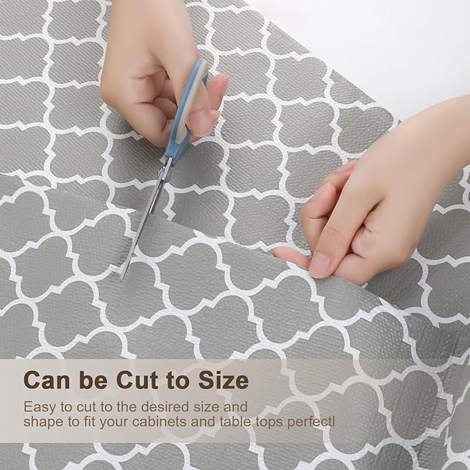 OcePor Non-Adhesive Drawer and Shelf Liner 24IN x 20FT，Non Slip Cabinet and Cupboard Liner, Kitchen Cabinet Liners for Shelves, Waterproof Drawer Shelf Liners for Cabinets/Bathroom Cupboard - Image 6