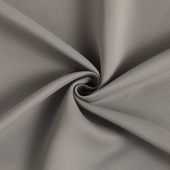 MYSKY HOME Blackout Curtains for Living Room Thermal Insulated Room Darkening Solid Grommet Drapes for Bedroom, 1 Curtain Panel, 42 x 63 Inch, Taupe - Image 7