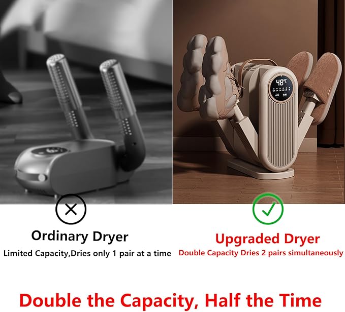 Volodya Portable Shoe Dryer and Boot Dryer Foldable Fast Drying Electric Footwear Care for Work Boots Sneakers Athletic Shoes Travel Gym Home Use - Image 6