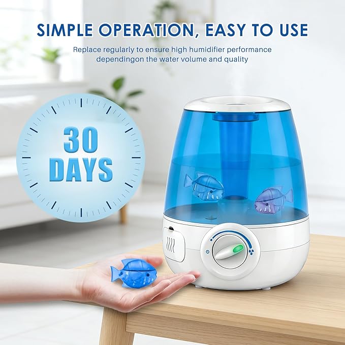 12 Pack Humidifier Cleaning Fish, Humidifier Cleaner for Most Humidifiers + Fish Tanks, Demineralization Cartridge to Purifie Water, Prevent Hard Water Build-Up, Reduce Scale to improve Humidification - Image 7