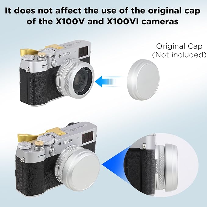 Haoge MC UV Camera Lens Protection Filter for Fujifilm X100VI Fuji X100V Camera Accessory with Integrated Adapter Ring Silver LUV-XVIS-Multi Waterproof Nano Coated HD Optical Glass - Image 8