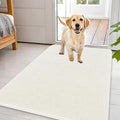 OLANLY Dog Door Mat for Muddy Paws 44x32, Absorbs Moisture and Dirt, Absorbent Non-Slip Washable Doormat, Quick Dry Chenille Mud Mat for Dogs, Entry Indoor Entryway Carpet for Inside Floor, Ivory by OLANLY