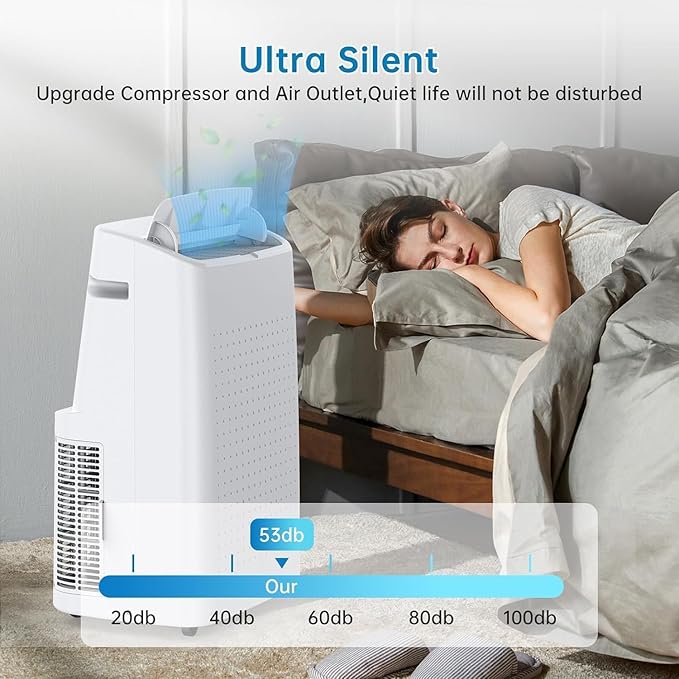15000 BTU Portable Air Conditioners, 3-in-1 Cooling AC Unit w/Dehumidifier & Fan Mode for Rooms Up to 850 Sq. Ft, Remote Control, Sleep Mode, Low Noise,24H Timer, 3 Speed, Auto Swing for Home Totel - Image 4
