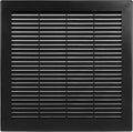 12" x 12" (Outer Size) Square Air Vent Cover – Black Plastic Vent Deflector - Screen Mesh, Surface Mount Wall Ceiling – Cold Air Return Soffit Air Vent Cover - Register Indoor Outdoor by Unknown