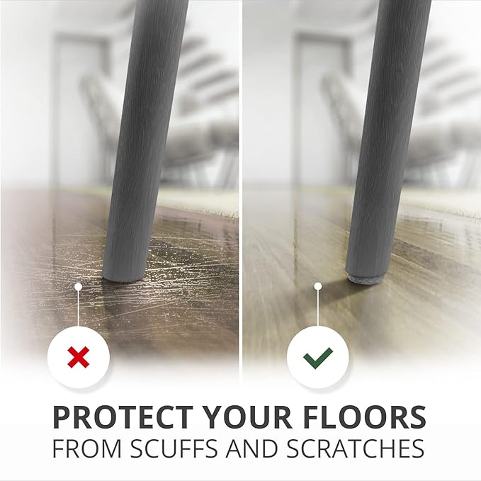 Felt Furniture Pads X-PROTECTOR - 48 Premium Felt Pads Floor Protector - Chair Felts Pads for Furniture Feet Wood Floors - Best Furniture Pads for Hardwood Floors - Protect Your Hard Floors! (Grey) - Image 5