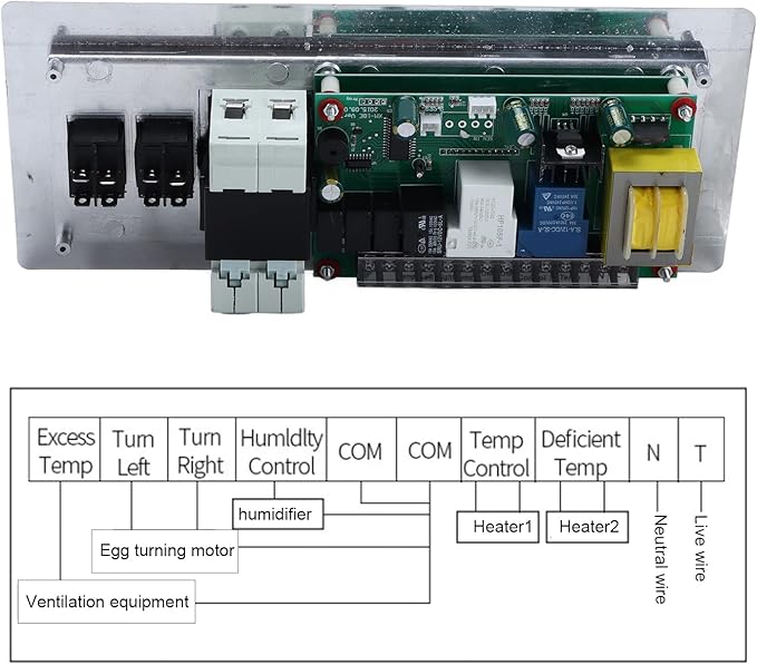 Egg Incubator Controller 110V Microcomputer Automatic Intelligent Temperature Humidity Control Thermostat for Chicken Quail Pigeons (#1) - Image 4