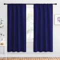 NICETOWN Blackout Curtains for Living Curtains, Navy Blue, 2 Panels, 42 by 72, Room Darkening Window Curtain Panels, Easy-Care Solid Thermal Insulated Draperies/Drapes for Daughter Room by NICETOWN