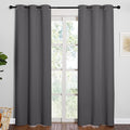 NICETOWN Noise Reducing Blackout Curtains 84" Long for Bedroom, Grey, 42" Wide, 2 Panels, Thermal Insulated Room Darkening Drapes for Home Family Decorations by NICETOWN