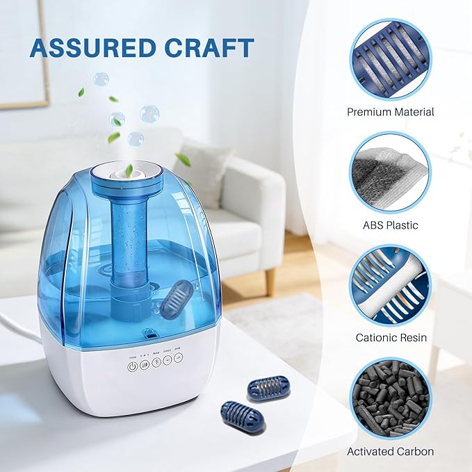 12- Pack Demineralization Cartridge for Humidifier | Compatible with HoMedics Ultrasonic Humidifier and Most Humidifiers, Prevent Hard Water Build-Up, Reduces White Dust, Purifies Water, Part UHE-HDC4 - Image 8