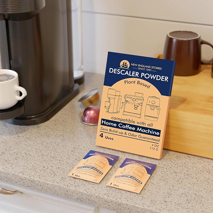 Descaling Powder Solution (4 Uses) Removes Scale and Build-Up, Automatic Coffee Pots & Makers & Espresso Machines Descaler, Compatible with Keurig Breville Nespresso Delonghi Ninja - Image 6