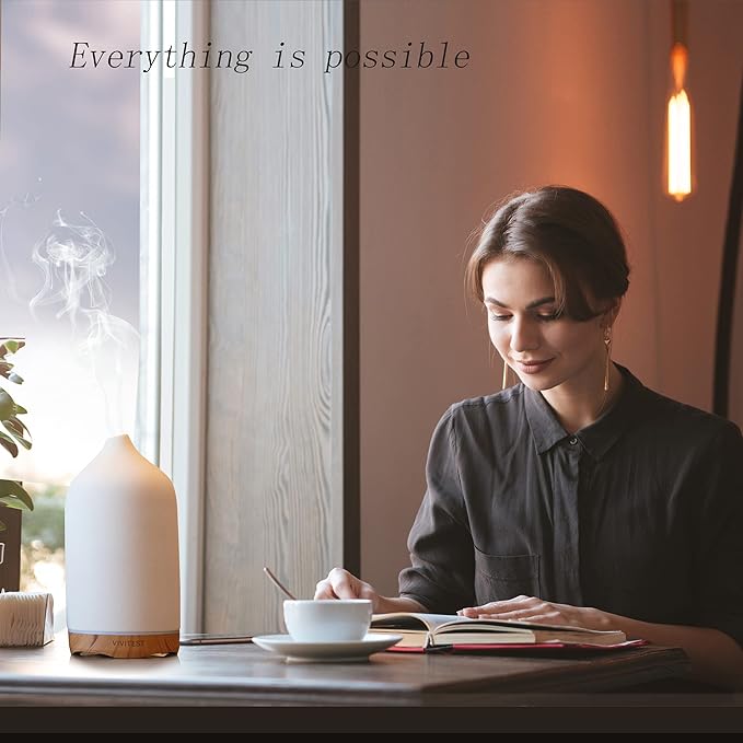 VIVITEST Aromatherapy Diffuser,250ML Ceramic Ultrasonic Essential Oil Diffuser for Aromatherapy (250ML) - Image 2