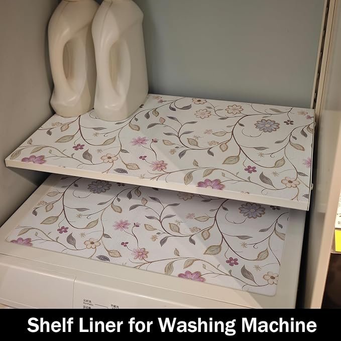 Floral Non-Slip Shelf Liner, 16IN x 10FT Non-Adhesive and Strong Non-Slip Floral Shelf Cabinet Drawer Liners for Kitchen, Waterproof Cupboard Liners,Easy to Clean - Image 8