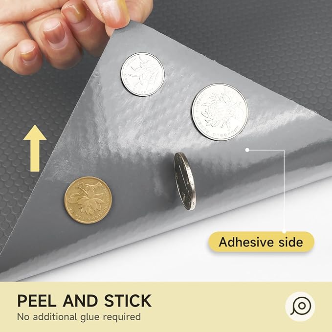 WochiTV Adhesive Shelf Liner 30 X 120 Inches Peel and Stick Kitchen Liner for Cabinets, Drawers Removable Protector Mat Waterproof Contact Covering for Dresser Pantry Countertops Shelves, Gray - Image 4