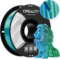 Creality Multi Color Silk PLA Filament, 3D Printer Filament 1.75mm, High Glossy and Smooth Silk Texture, Silk Shiny +/-0.02mm, 3D Printing Filament 1KG/2.2lb (Blue-Green) by Creality