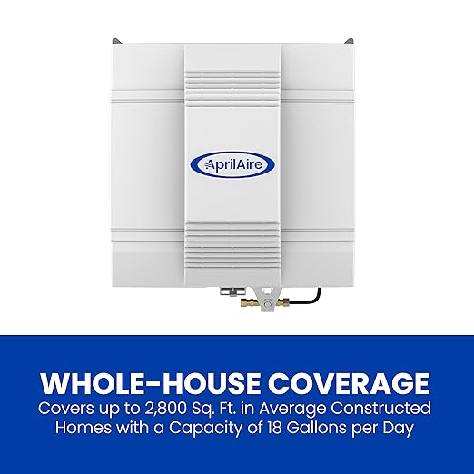AprilAire 700M Whole-House Fan Powered Humidifier, Manual Control, Large Capacity, Up to 5,300 Sq. Ft., 18GPD, Gray - Image 2