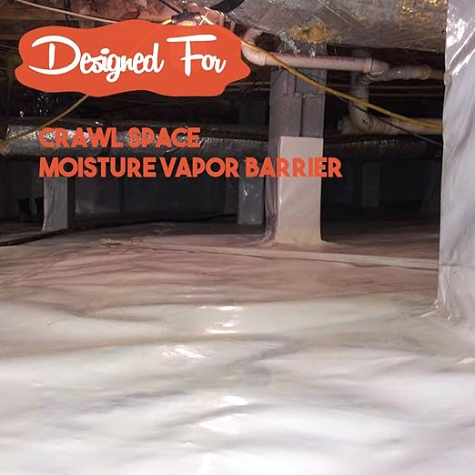 White Vapor Barrier Tape, 3 Inch x 180 Feet Moisture Barrier Seal Tape for Crawlspaces, Insulation Repairs, Underlayment Seams - Image 6