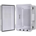 Electrical Junction Box, Ventilated Design, Cable Grommets, Indoor/Outdoor Use with Mounting Panel & Hinged Cover. Waterproof IP 65. (Grey Cover, 11.8"x7.9"x5.1") by ANIMACYN