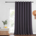 NICETOWN Greyish Purple Blackout Curtains for Bedroom/Living Room 132 Inch Length - Thermal Insulated Room Darkening Grommet Top Window Curtains (100 by 132 - Inch, 1 Panel) by NICETOWN