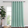 NICETOWN Room Divider Curtain 132 Inches Long, Wide Blackout Sliding Door Curtain for Bedroom, Room Darkening Privacy Window Curtain for Patio Door (1 Panel Set, Aqua Blue, 80 x 132 Inch) by NICETOWN