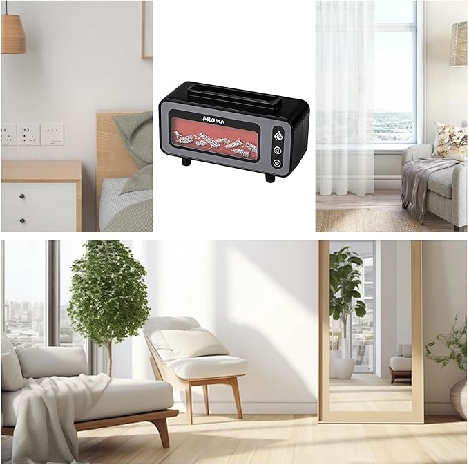 Humidifiers For Bedroom, Fireplace Fire Aromatherapy Diffuser | 200Ml USB Quiet Humidifier With Lightweight For Discovering Basement Bathroom Spa Tent Hotel Living Room Room - Image 5