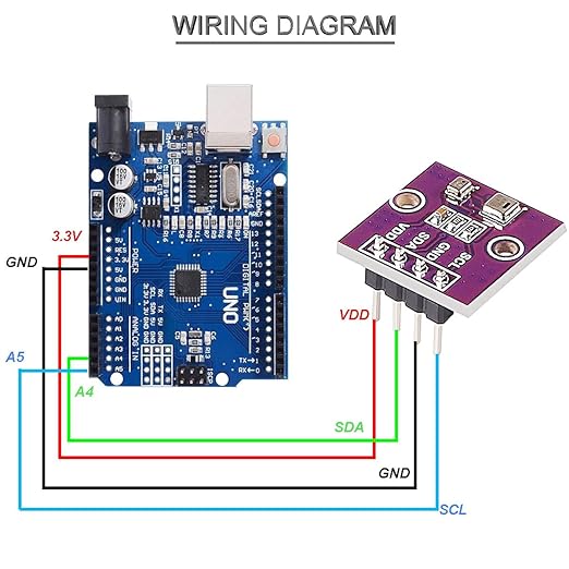 5 pcs Temperature Humidity Sensor Module Atmospheric Pressure Module AHT20 + BMP280 High-Precision 3 in 1 Sensor Replace BME280 with Male and Female Dupont Cable,for Arduino - Image 6
