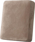 H.VERSAILTEX Velvet Stretch Couch Cushion Cover Plush Cushion Slipcover for Chair Cushion Furniture Protector Seat Cushion Sofa Cover (1 Piece Armchair Cushion Covers, Taupe) by HVERSAILTEX
