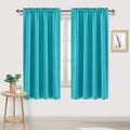DWCN Blackout Curtains Room Darkening Thermal Insulated Bedroom Curtains Window Curtain Panels, 52 x 63 inches Long, Set of 2 Turquoise Rod Pocket Drapes by DWCN