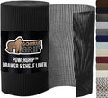 GORILLA GRIP powerGRIP Drawer Shelf and Cabinet Liner, Thick Strong Hold, Non-Adhesive Liners Protect Kitchen Cabinets and Cupboard, Bathroom Drawers, Easy Install, Breathable Mat, 20" x10', Black by GorillaGrip